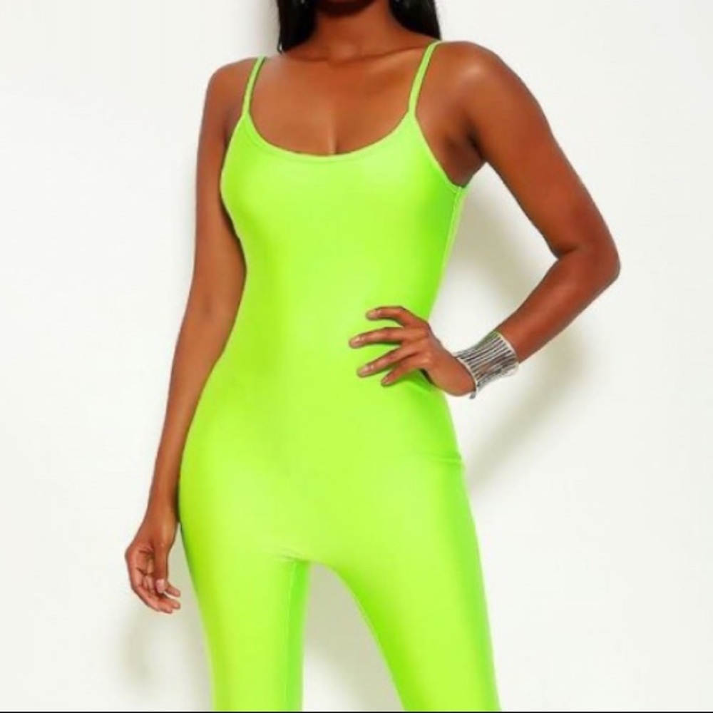 Bright green romper